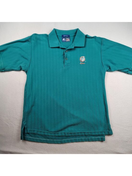 STARTER Other - Vintage 90's Starter Miami Dolphins Polo Shirt Mens Medium Fit